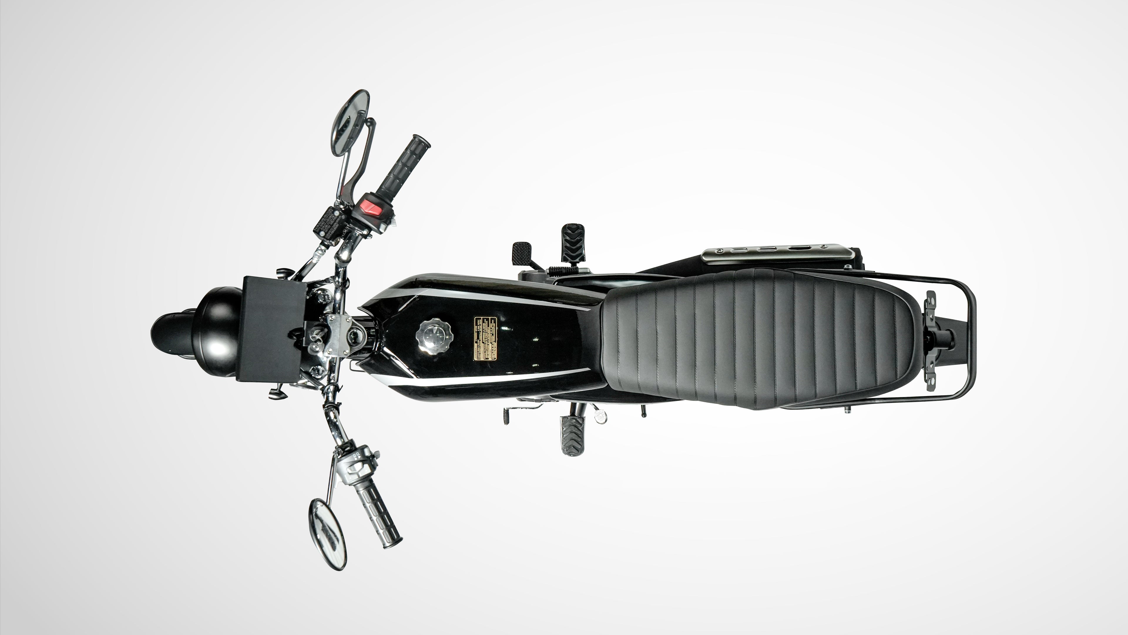 Top view of the Calypso Ori motorcycle.